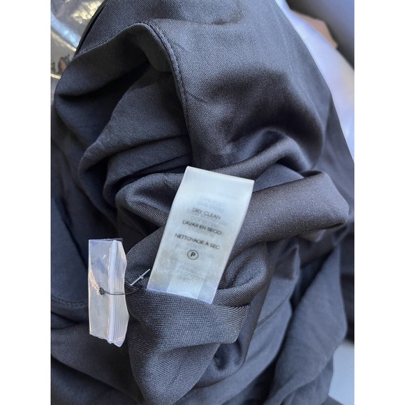 Calvin Klein Womens Cowlneck Drape Front Belted Black Jumpsuit Romper SZ 10 - Picture 11 of 13